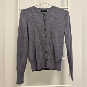 Giordano Ladies grey blue wool cardigan